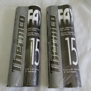 4 Rolls Thermco Thermal High Sensitivity Facsimile Fax Paper 8.5" x 49' Sealed